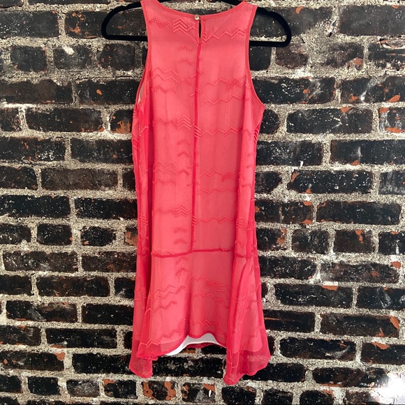 Coral Embroidered Dress - Picture 2 of 3